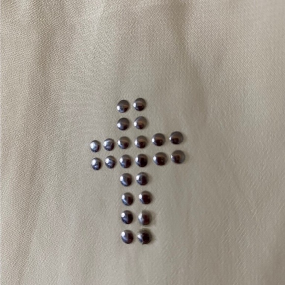 White Summer Georgette top - Picture 2 of 2